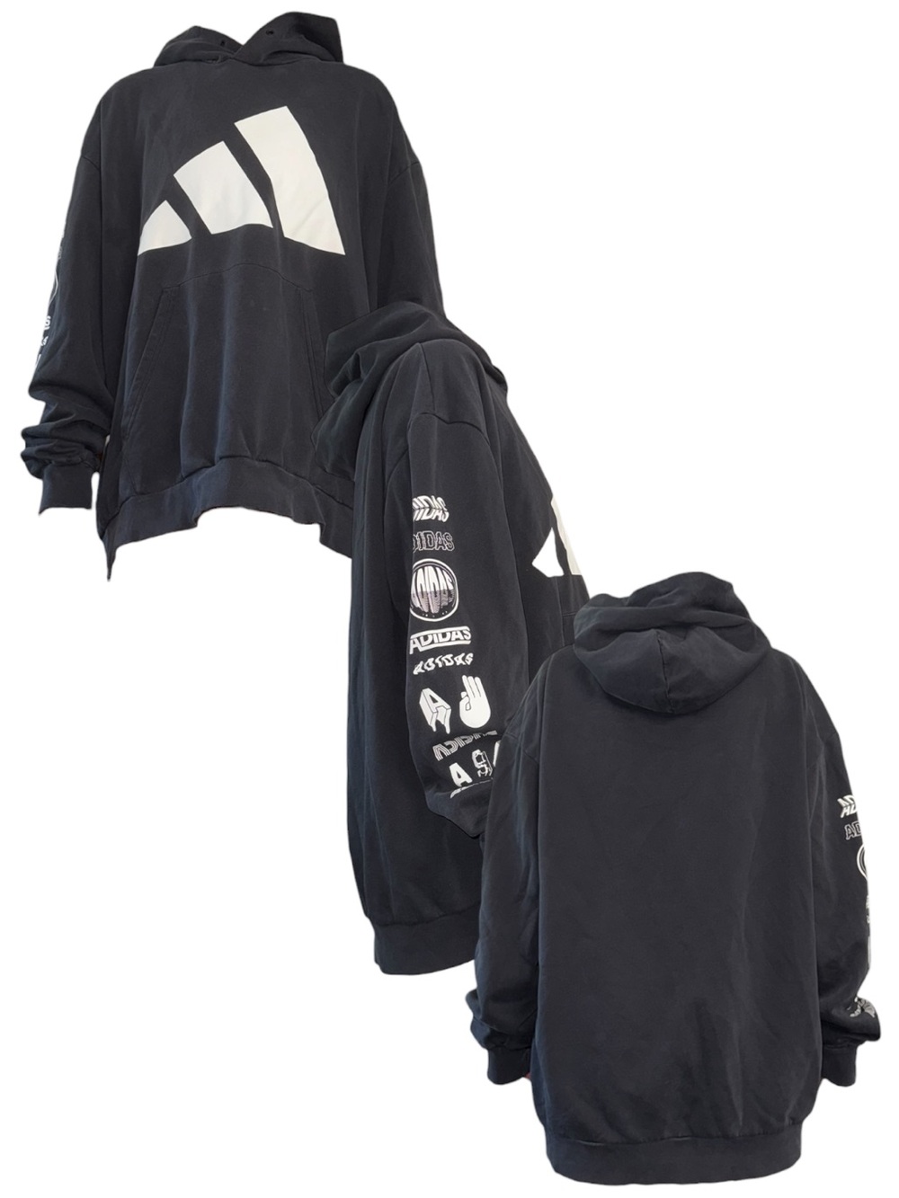 Adidas Trefoil Print Hoodie Sweatshirt